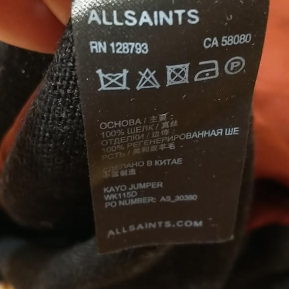 ALL SAINTS Kayo Jumper Merino Wool Sweater Size 4 - Picture 10 of 10